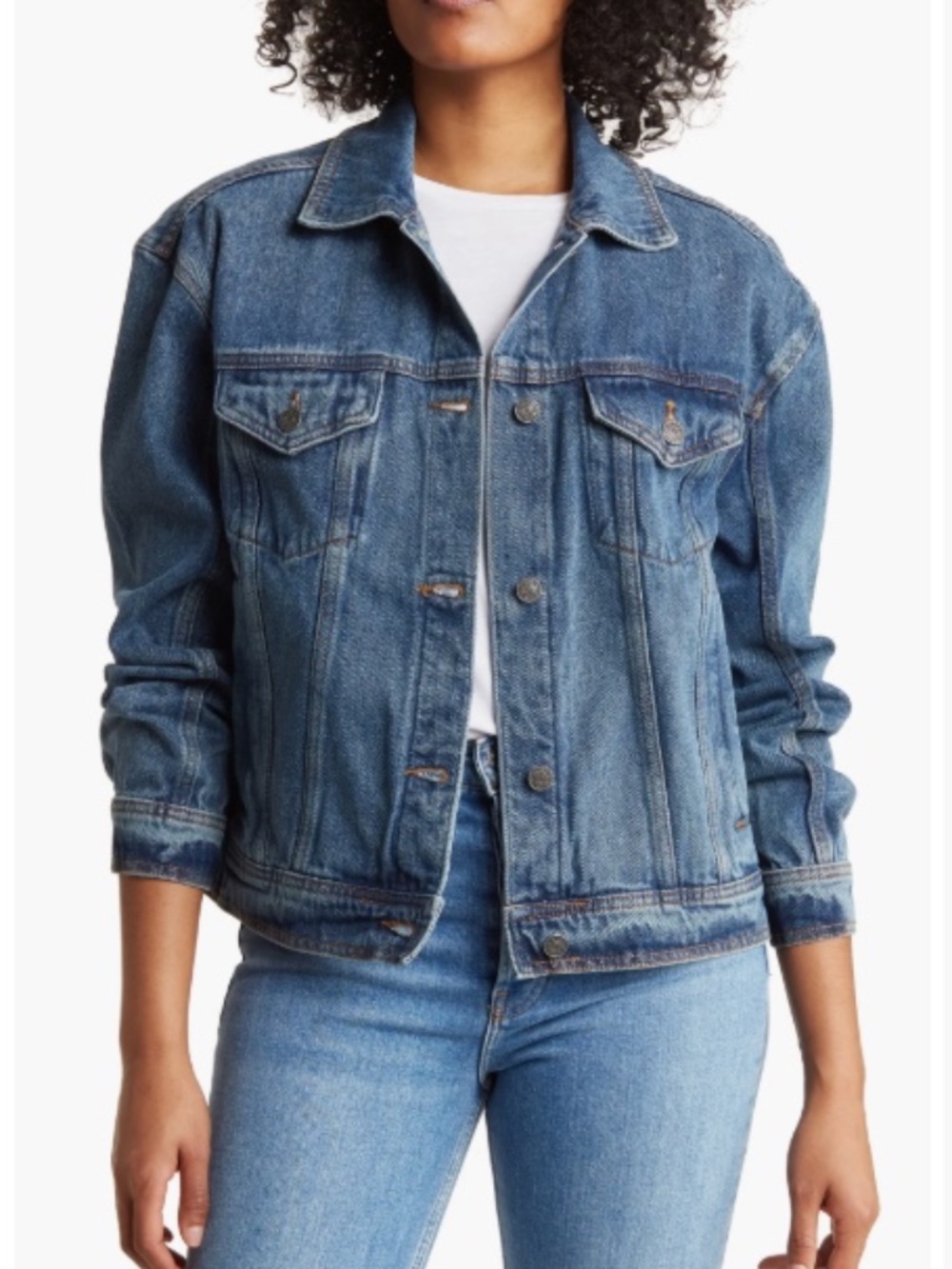Unworn Walter Baker Shawna Denim Jacket in Dark Wash